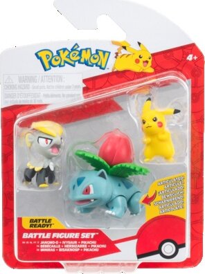 Pokémon 3 db-os figura csomag, Pikachu, Jangmo-o, Ivysaur