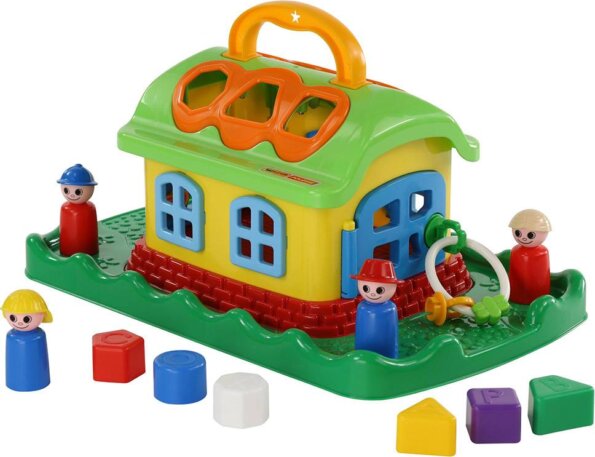 Formabedobó házikó figurákkal