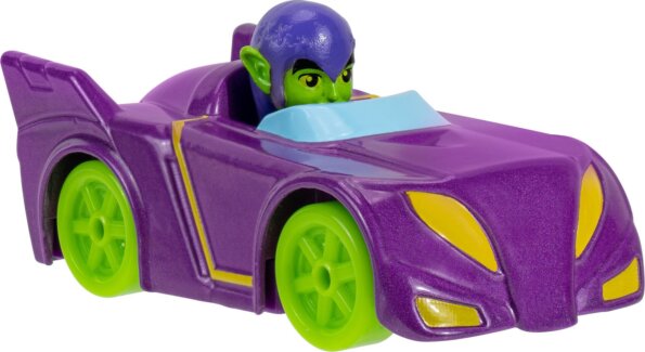 Spidey Pókember, Diecast fém autó, Green Goblin, 7,5 cm