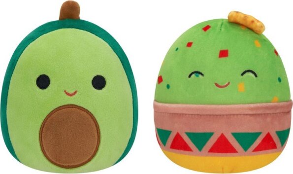 Squishmallows, Kifordítható 2 az 1-ben plüss, Guacamole és Avokádó