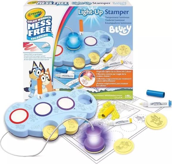 Crayola, Color Wonder Varázs festőkészlet világító varázspecsét, Bluey Crayola, Color Wonder Varázs festőkészlet világító varázspecsét, Bluey