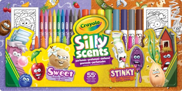 Crayola, Illatos írószer szett karakterkártyákkal, 55 db-os Crayola, Illatos írószer szett karakterkártyákkal, 55 db-os