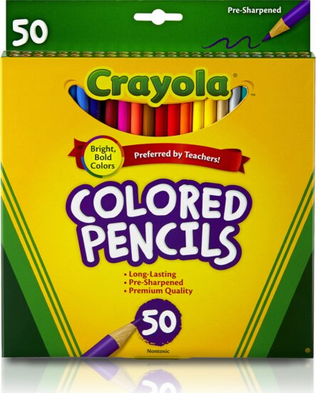 Crayola, 50 db színes ceruza Crayola, 50 db színes ceruza