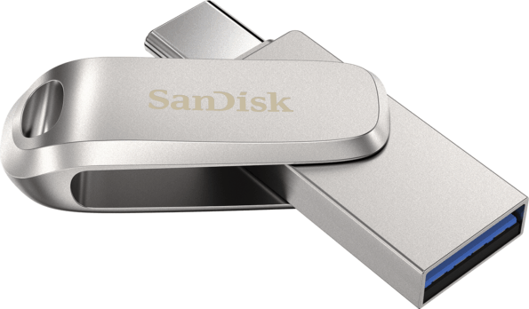 SanDisk Ultra Dual Drive Luxe USB Type-C 64GB (USB 3.2 Gen 1, ezüst)