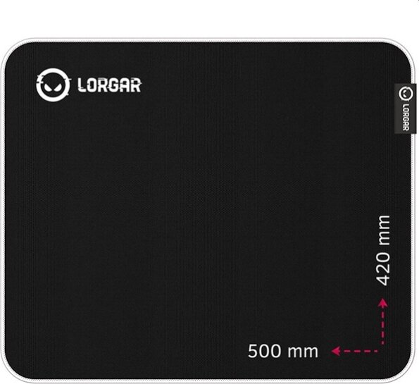 Lorgar Legacer 755 (gamer, 500x420x3mm, fekete/lila)