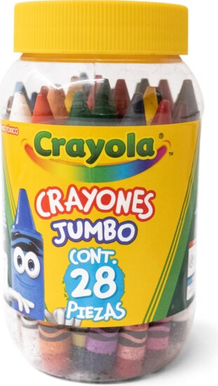 Crayola, Óriás zsírkréta műanyag üvegben, 28 db-os
