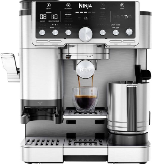 Ninja Luxe™ Café Premier 3 az 1-ben ES701 espresso kávéfőző, Fekete-Nemesacél