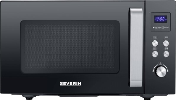 Severin MW 7763 mikrohullámú sütő, 900W, Fekete-Nemesacél