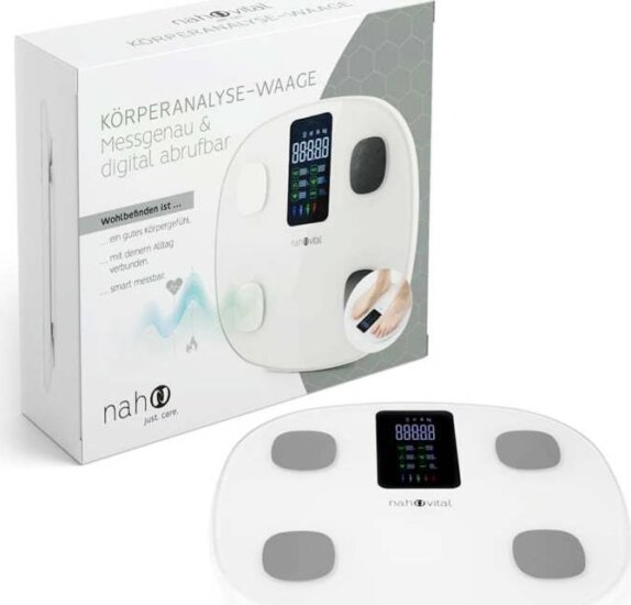 nah-vital Smart 6V testösszetétel-elemző személymérleg, fehér nah-vital Smart 6V testösszetétel-elemző személymérleg, fehér