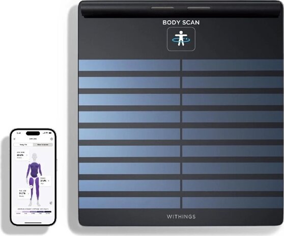Withings Body Scan okos személymérleg, fekete