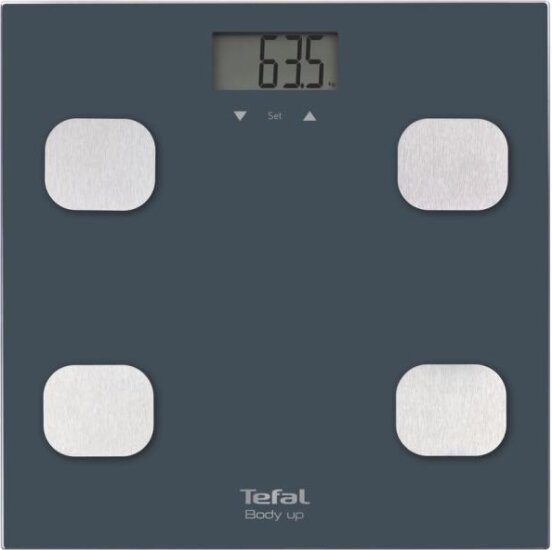 Tefal Body Up BM2520V0 testzsírmérős digitális személymérleg, szürke Tefal Body Up BM2520V0 testzsírmérős digitális személymérleg, szürke