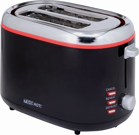 TOO TO-343-BR kenyérpirító, 2 szeletes, fekete