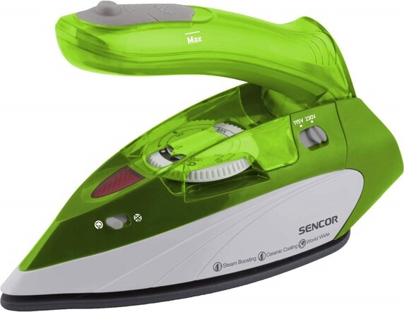 Sencor SSI 1050GR gőzölős úti vasaló, 1100W, zöld-fehér