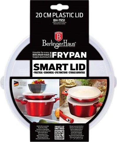 Berlinger Haus BH/7951 műanyag serpenyő fedő, 20cm