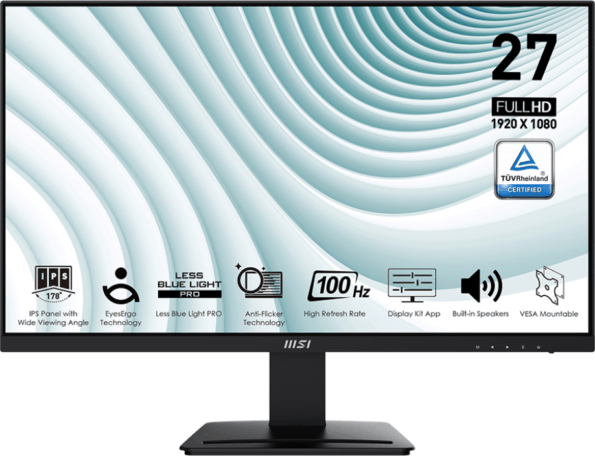 MSI PRO MP273A 27" FHD IPS LED monitor MSI PRO MP273A 27" FHD IPS LED monitor