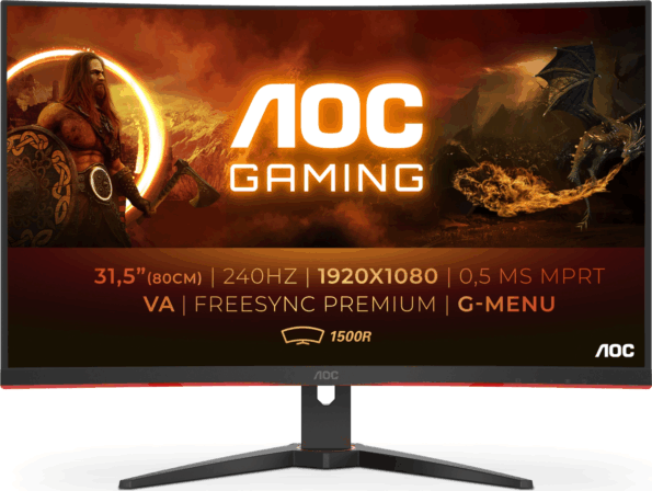 AOC C32G2ZE/BK 31,5" FHD VA ívelt gaming monitor AOC C32G2ZE/BK 31,5" FHD VA ívelt gaming monitor