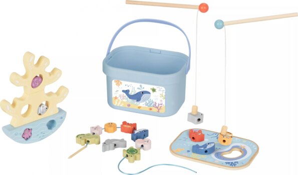 Tooky Toy, 3 az 1-ben horgászdoboz, fa