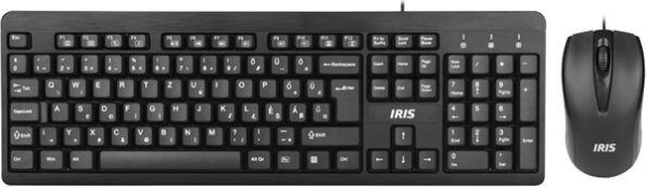 IRIS C-13 billentyűzet + egér szett (magyar, USB, fekete)