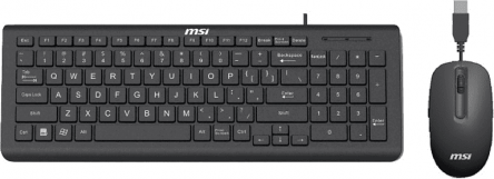 MSI SK9626M billentyűzet + egér szett (magyar, vezetékes, fekete)