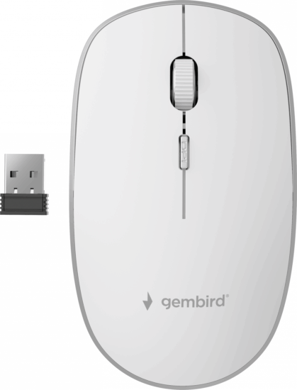 Gembird MUSW-4B-01-W (vezeték nélküli, optikai, fehér) Gembird MUSW-4B-01-W (vezeték nélküli, optikai, fehér)