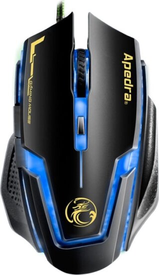 Apedra A9 (gamer, vezetékes, optikai, fekete)