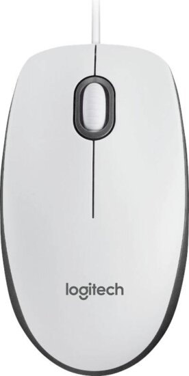 Logitech M100 (vezetékes, optikai, fehér)