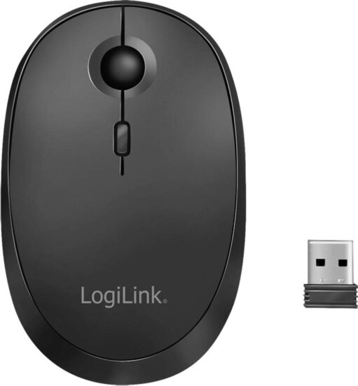 LogiLink ID0204 (Bluetooth, vezeték nélküli, optikai, 3 gomb, 1600 dpi, újratölthető, fekete) LogiLink ID0204 (Bluetooth, vezeték nélküli, optikai, 3 gomb, 1600 dpi, újratölthető, fekete)