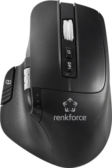 Renkforce RF-OBTM-500 (vezeték nélküli, optikai, multipair, ergonomikus, fekete)