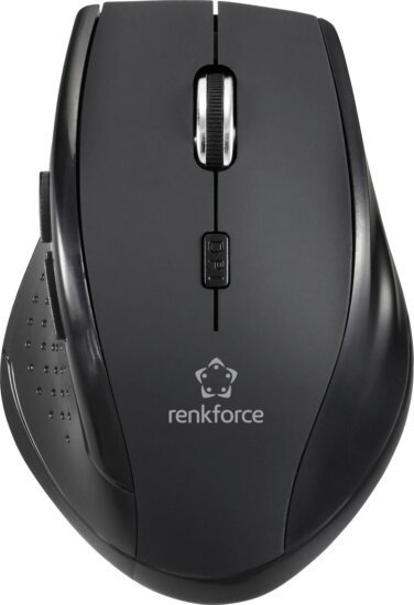 Renkforce RF-WM-210 (rádiós, optikai, ergonomikus, fekete)