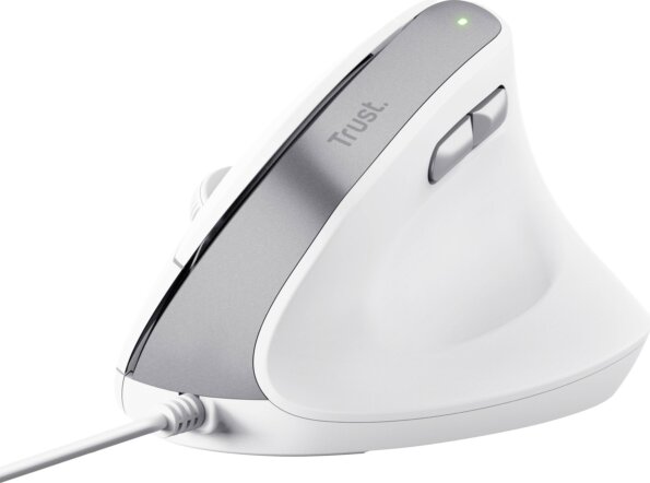 Trust Bayo II (ergonomikus, vezetékes, optikai, fehér)