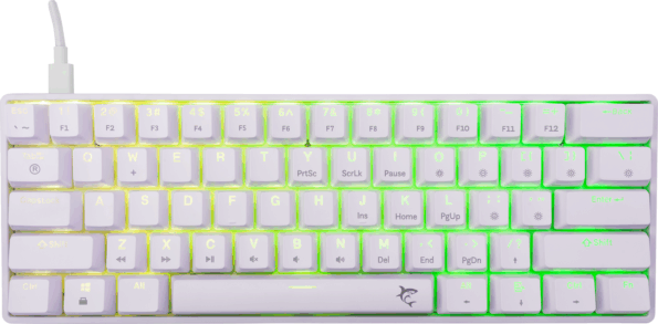 White Shark Shinobi 2 (amerikai - US, mechanikus, brown switch, gamer, fehér)