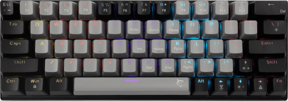 White Shark Wakizashi 2 (amerikai - US, mechanikus, red switch, gamer, szürke-fekete)