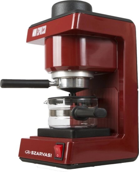 Szarvasi Mini SZV-612 espresso kávéfőző, bordó