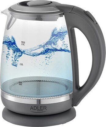 Adler AD 1286 üveg vízforraló, 2 l