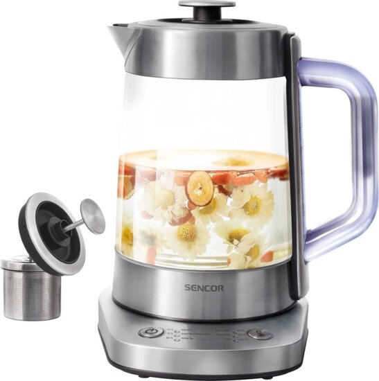 Sencor SWK 1590SS vízforraló és teafőző, 1,5 l