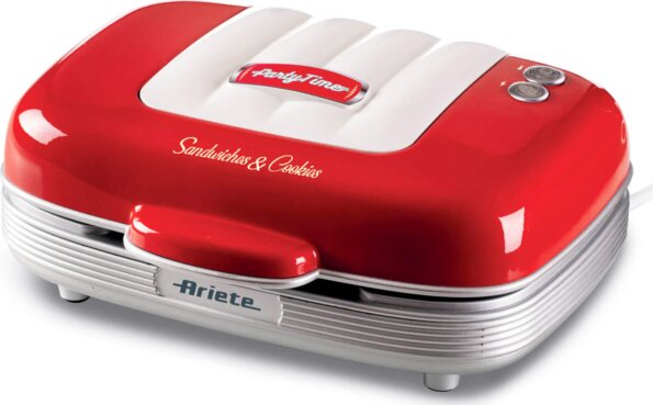 Ariete Party Time 1972.RD szendvicssütő 3 in 1, Piros