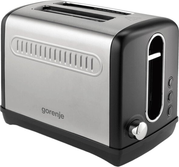 Gorenje T1100CLBK kenyérpirító, 2 szeletes, fekete-ezüst
