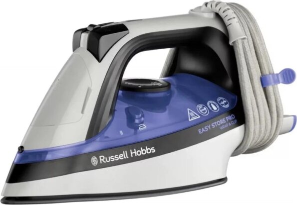Russell Hobbs 26730-56 Easy Store Pro Wrap & Clip gőzölős vasaló, 2400W, fehér-kék