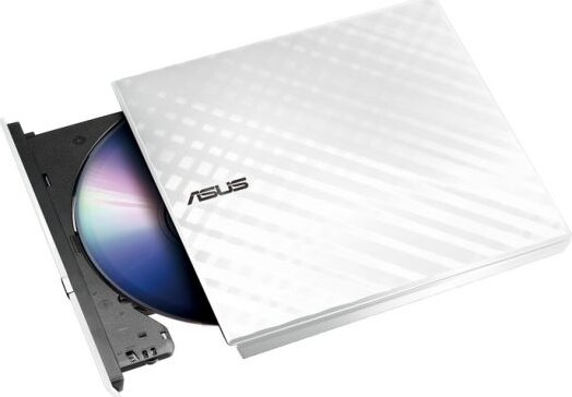 Asus SDRW-08D2S-U Lite külső USB 2.0 DVD író, fehér Asus SDRW-08D2S-U Lite külső USB 2.0 DVD író, fehér