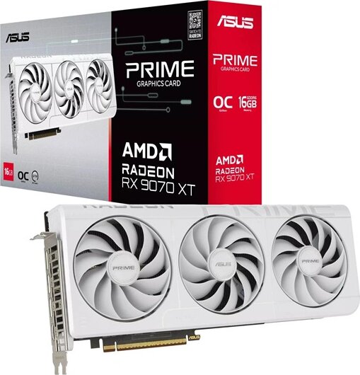 Asus Prime Radeon RX 9070 XT White 16GB GDDR6 OC Asus Prime Radeon RX 9070 XT White 16GB GDDR6 OC