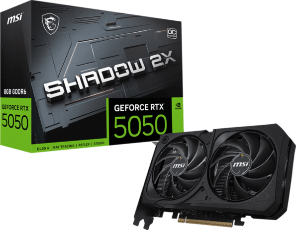 MSI GeForce RTX 5050 Shadow 2X 8GB GDDR6 OC MSI GeForce RTX 5050 Shadow 2X 8GB GDDR6 OC