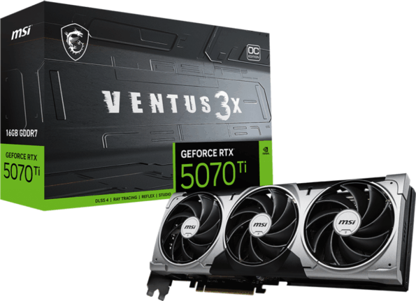 MSI GeForce RTX 5070 Ti Ventus 3X 16GB GDDR7 OC MSI GeForce RTX 5070 Ti Ventus 3X 16GB GDDR7 OC