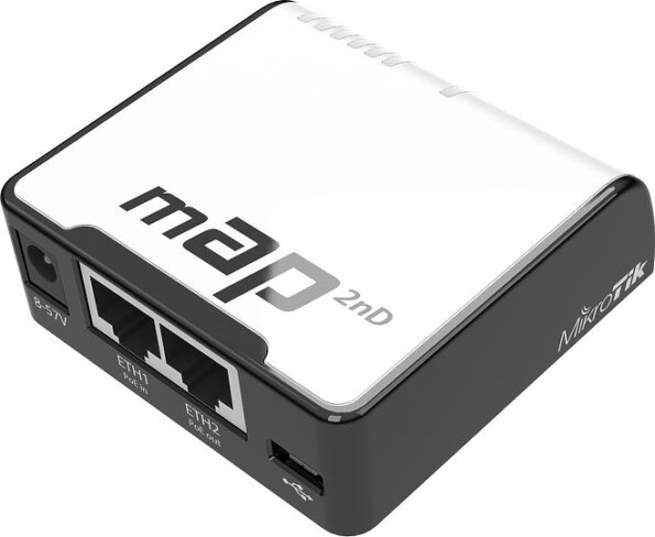 MikroTik mAP (Wi-Fi 4, 300Mbps, 2,4GHz, 2×100Mbps, PoE Out) MikroTik mAP (Wi-Fi 4, 300Mbps, 2,4GHz, 2×100Mbps, PoE Out)