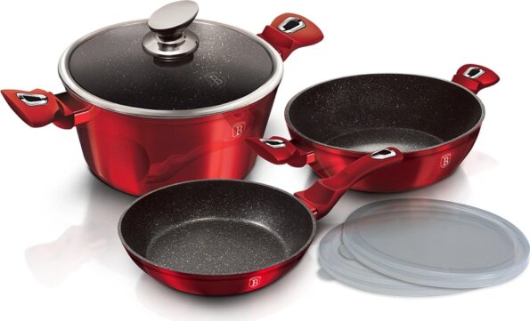 Berlinger Haus Metallic Line Burgundy Edition Collection BH/7046 edénykészlet, 6 részes