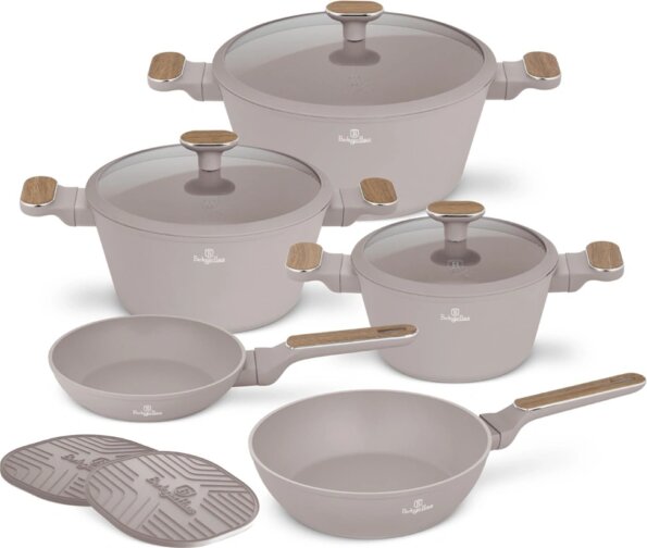 Berlinger Haus Taupe Collection BH/8343 edénykészlet, 10 részes Berlinger Haus Taupe Collection BH/8343 edénykészlet, 10 részes