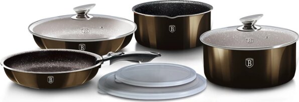 Berlinger Haus Metallic Line Shiny Black Edition Collection BH/7041 edénykészlet, 9 részes Berlinger Haus Metallic Line Shiny Black Edition Collection BH/7041 edénykészlet, 9 részes