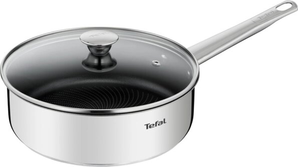 Tefal B9223205 Cook Eat mély serpenyő fedővel, 24cm