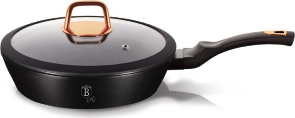 Berlinger Haus BH/1643 Black Rose Collection mély serpenyő fedővel, 24cm