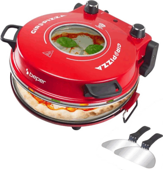 Beper P101CUD301 pizzasütő, 1200W, piros