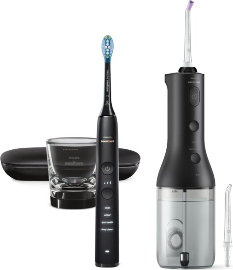 Philips Sonicare Cordless Power Flosser 3000 elektromos fogköztisztító készülék, Fekete